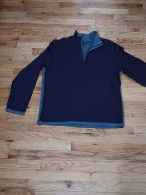 Hugo Boss Men's Reg Fit Quarter Zip Long Sleeve Polo Pull-Over Brown Gray XXL